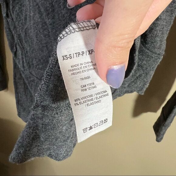 ✨ Garage Lightweight Gray Tunic Length Hoodie XS/S - Picture 6 of 6